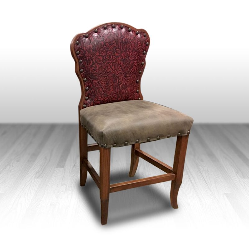 cowhide western furniture santa fe barstool