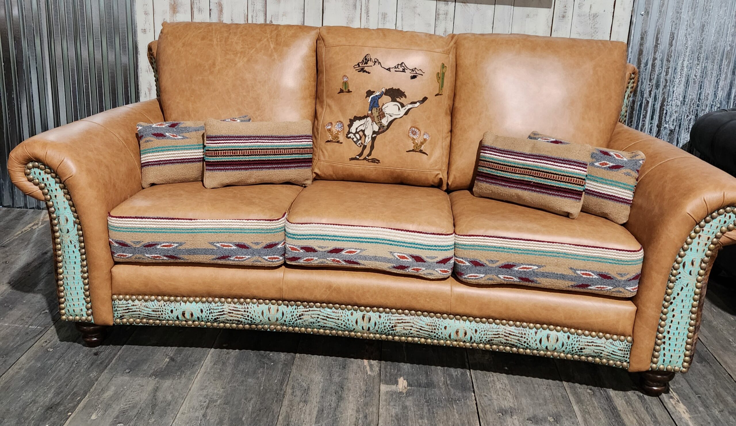 Santa Fe with embroideryslanted view - Ranch & Co Interiors