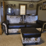 fort worth couch and ottoman - Ranch & Co Interiors