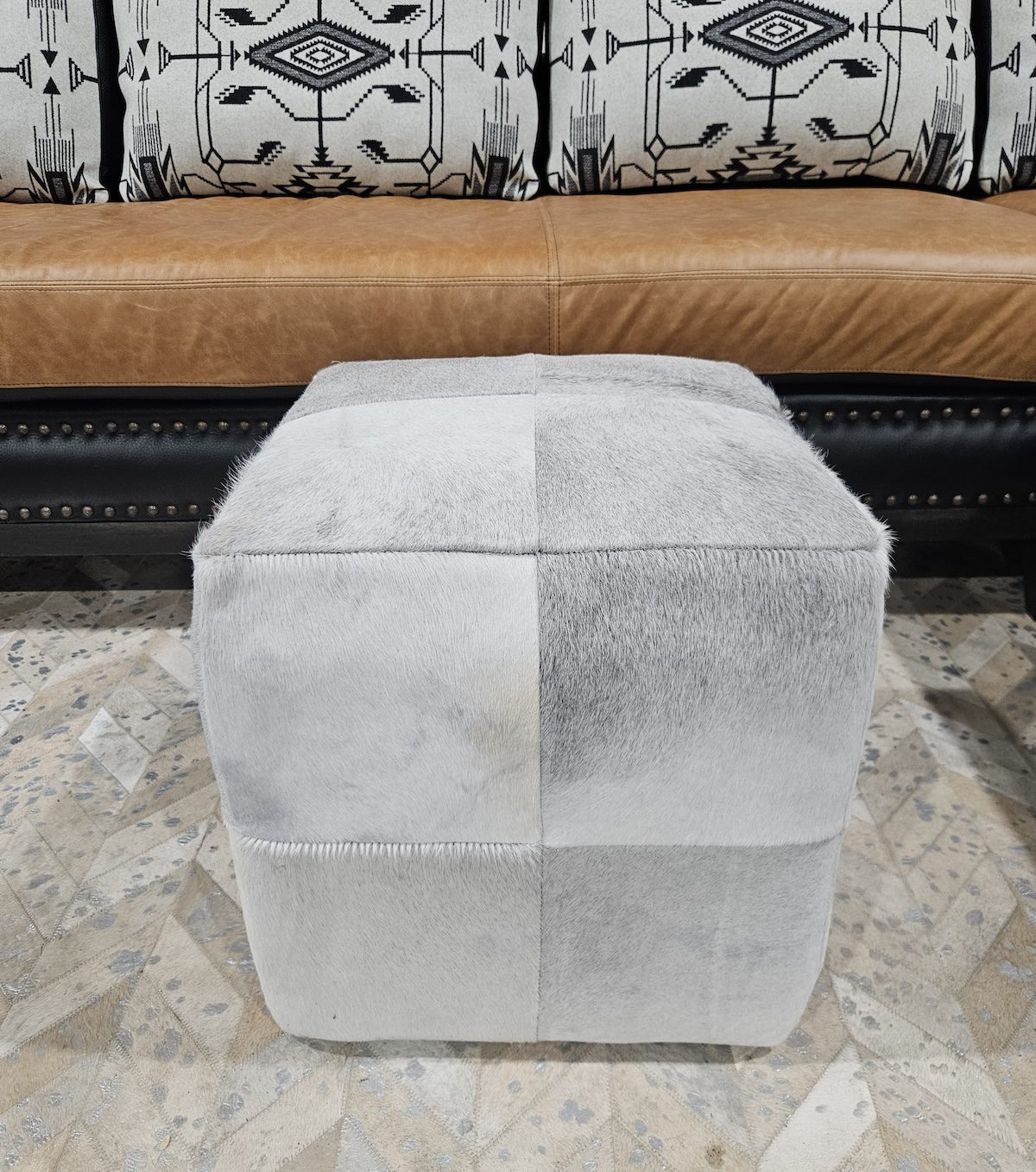 Palmetto cowhide cubefront - Ranch & Co Interiors