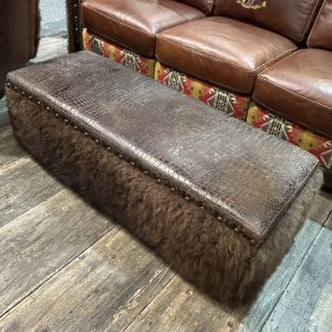 The Cody Rectangle Ottoman with Buffalo