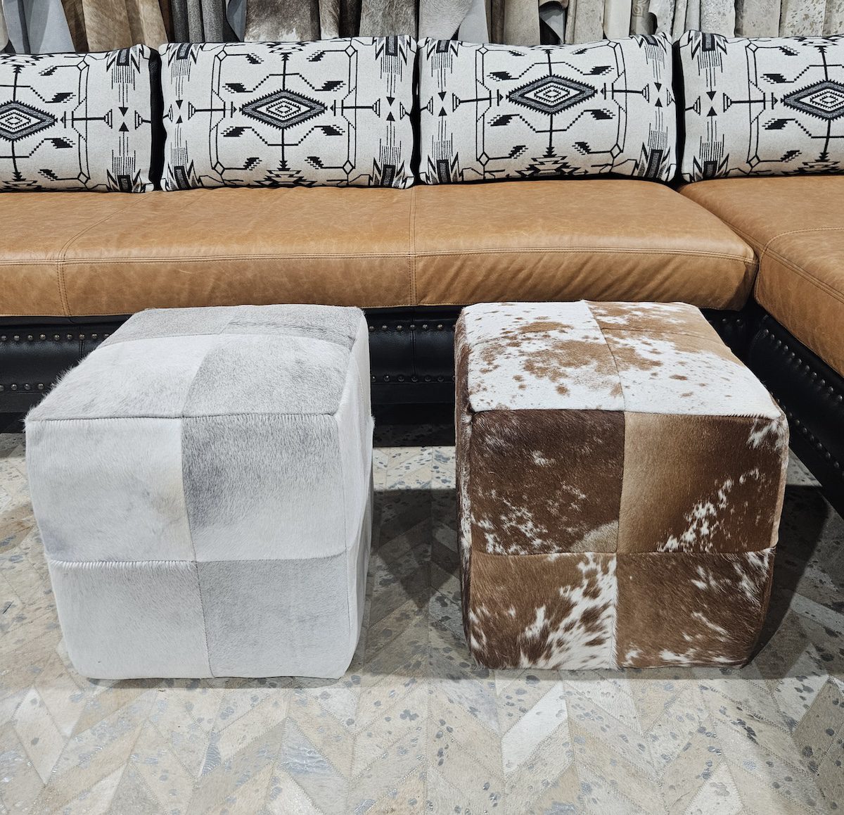 palmetto cubesbrownwhite - Ranch & Co Interiors