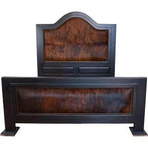 The Raleigh Bed with Cowhide