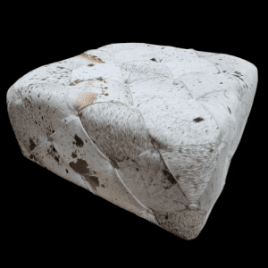 The Palmetto Spotted Cowhide Tufted Ottoman