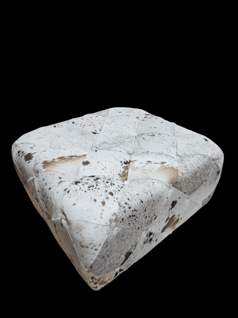 The Palmetto Spotted Cowhide Tufted Ottoman2 - Ranch & Co Interiors