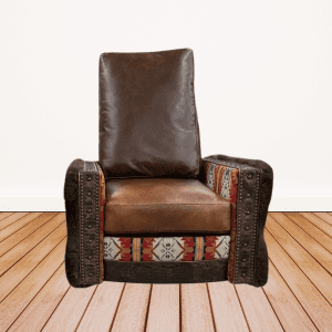 The Cody Swivel Glider Recliner with Bison & Tall Back