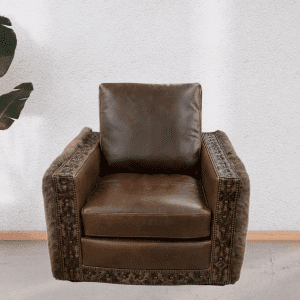 The Cody Swivel Glider Chair with Bison