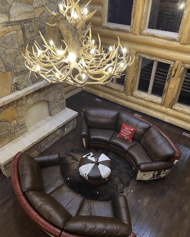 Santa Fe Curved SofasRedChocolate - Ranch & Co Interiors