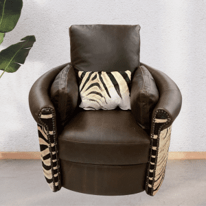 The Homestead Swivel Recliner with Zebra