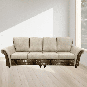 The Santa Fe Straight 4 seat Sofa with Axis accents
