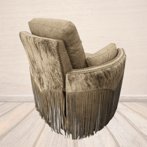 The Fort Meyers Swivel Recliner with Yolk and Fringe