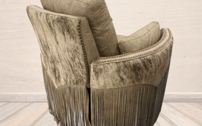 The Fort Meyers Swivel Recliner with Yolk and Fringe