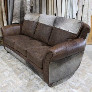 The Santa Fe Sofa with Anaconda and Cowhide Yolks
