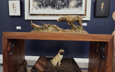 The Elizabeth Hand Carved Waterfall Console