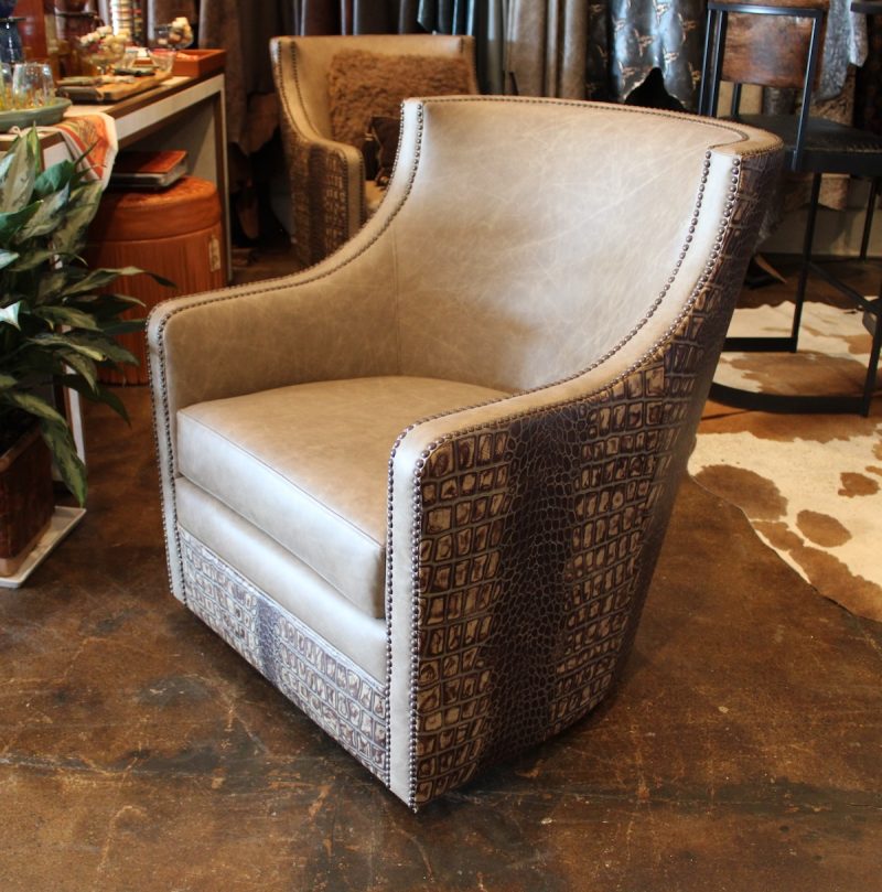 Searcy Swivel Club Chair 1 - Ranch & Co Interiors